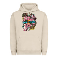 Pigment French Oak Just a small town girl Urban Hoodie - HowdyJamesFarm