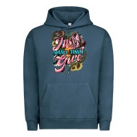Pigment Midnight Navy Just a small town girl Urban Hoodie - HowdyJamesFarm