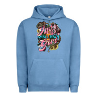 Pigment Pebble Blue Just a small town girl Urban Hoodie - HowdyJamesFarm