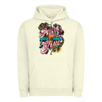 Pigment Pistachio Just a small town girl Urban Hoodie - HowdyJamesFarm