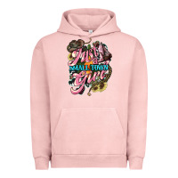 Pigment Salmon Just a small town girl Urban Hoodie - HowdyJamesFarm