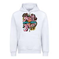 White Just a small town girl Urban Hoodie - HowdyJamesFarm