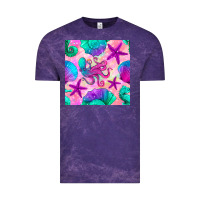 Cloud Purple summer beach seamless pattern Vintage Tee - BundleAndBundleShop