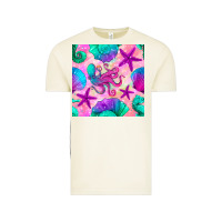 Vintage Arctic summer beach seamless pattern Vintage Tee - BundleAndBundleShop