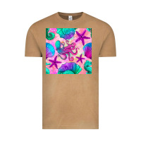 Vintage Camel summer beach seamless pattern Vintage Tee - BundleAndBundleShop
