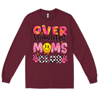 Burgundy over stimulated moms club Long Sleeve Tee - JahusDesignShop