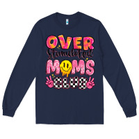 Navy over stimulated moms club Long Sleeve Tee - JahusDesignShop