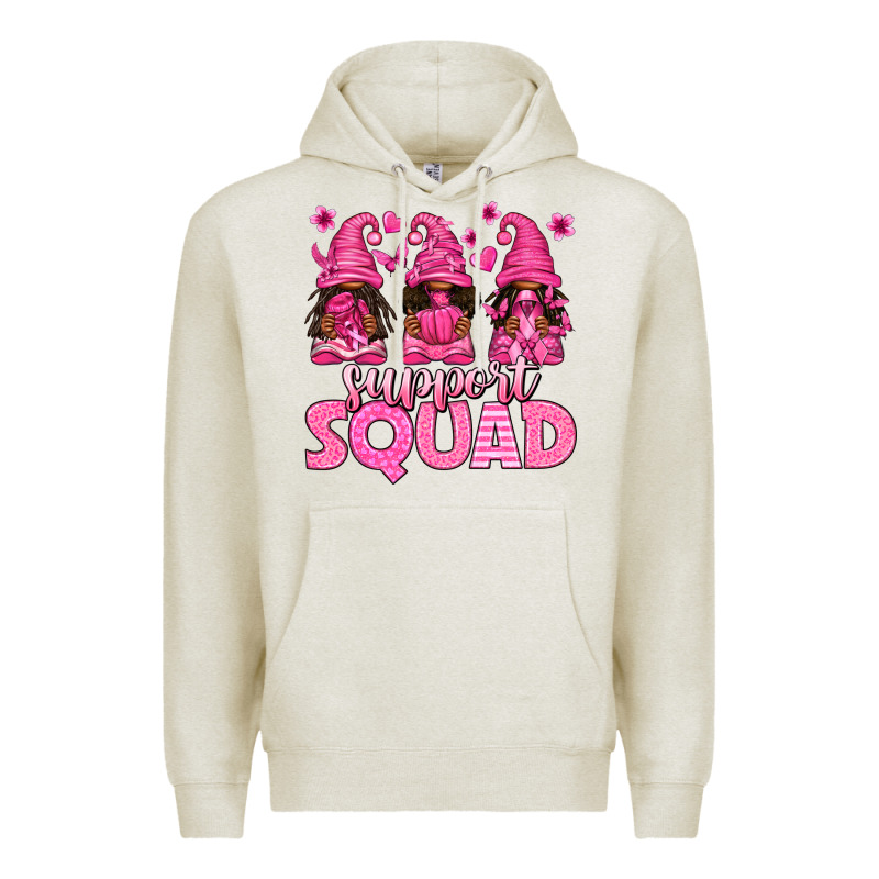 Breast Cancer Afro Gnomies Support Squad Premium Hoodie by texasbilliewilder | Teevron
