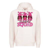 Pale Pink breast cancer afro gnomies support squad Premium Hoodie - texasbilliewilder