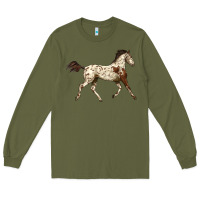 Army Green Appaloosa Horse Long Sleeve Tee - LillyAllenDesigns