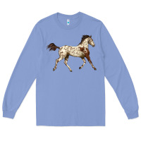 Colony Blue Appaloosa Horse Long Sleeve Tee - LillyAllenDesigns