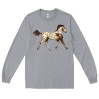 Heather Grey Appaloosa Horse Long Sleeve Tee - LillyAllenDesigns