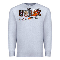 Heather Grey Halloween Nurse Premium Sweatshirt - RanaPortraitStore