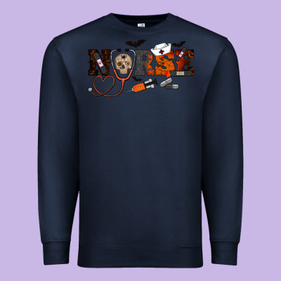 Halloween Nurse Premium Sweatshirt Designed By Ranaportraitstore
