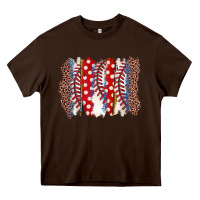Chocolate Brown baseball brushstroke Heavy Core Tee - Zillion Design Studio