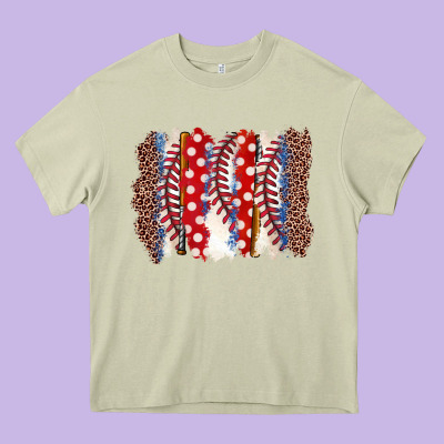 Baseball Brushstroke Heavy Core Tee Designed By Zillion Design Studio