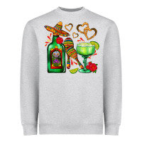 Heather Grey mexican tequila margarita and maracas Heavyweight Sweatshirt - AdoDesignShop