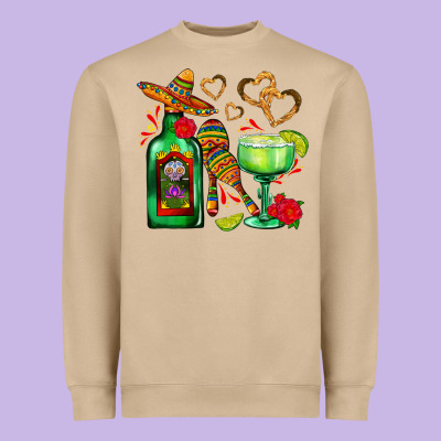 Mexican Tequila Margarita And Maracas Heavyweight Sweatshirt Designed By Adodesignshop