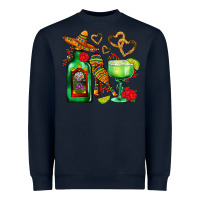 Navy mexican tequila margarita and maracas Heavyweight Sweatshirt - AdoDesignShop