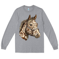 Heather Grey appaloosa horse Long Sleeve Tee - LillyAllenDesigns