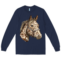Navy appaloosa horse Long Sleeve Tee - LillyAllenDesigns