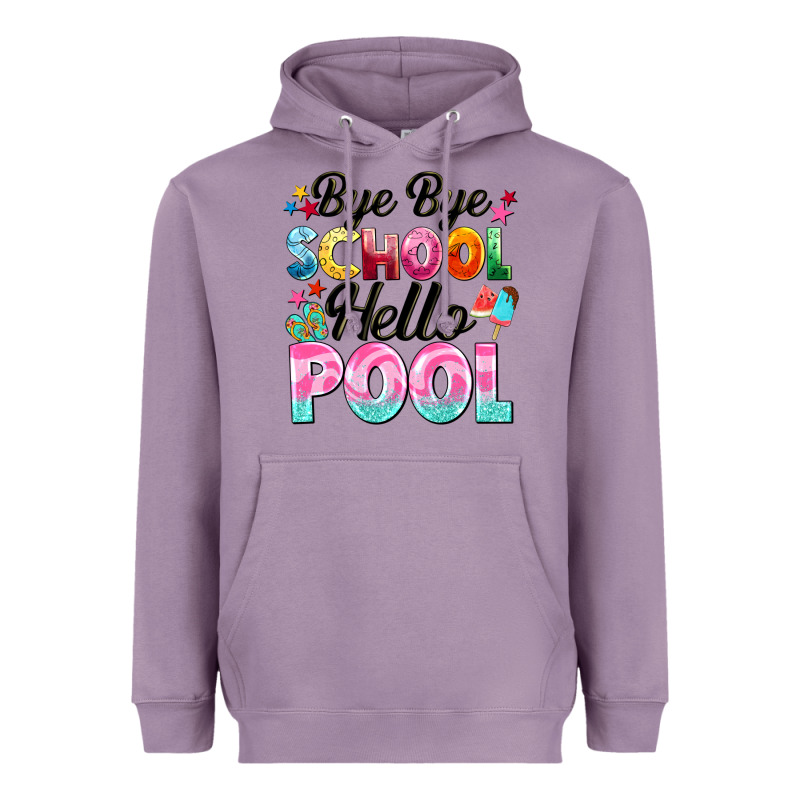 Bye Bye School Hello Pool Heavyweight Hoodie by BarkalooDesign | Teevron