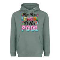 Sage bye bye school hello pool Heavyweight Hoodie - BarkalooDesign