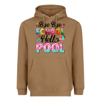 Toasted Coconut bye bye school hello pool Heavyweight Hoodie - BarkalooDesign