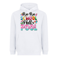 White bye bye school hello pool Heavyweight Hoodie - BarkalooDesign