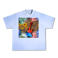 Grape Ice statue of liberty american flag Urban Heavy Tee - BundleAndBundleShop
