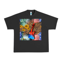 Pigment Black statue of liberty american flag Urban Heavy Tee - BundleAndBundleShop