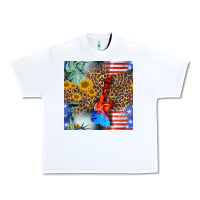White statue of liberty american flag Urban Heavy Tee - BundleAndBundleShop