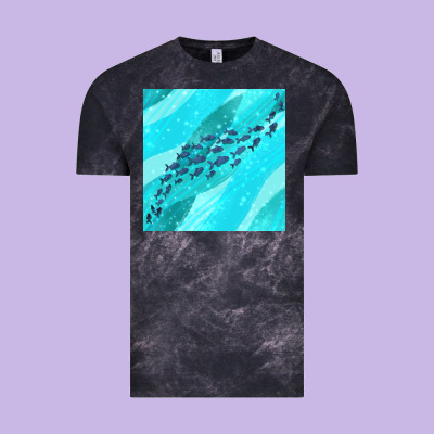 Fish And Sea Seamless Pattern Vintage Tee Designed By Bundleandbundleshop