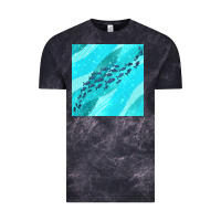 Cloud Black fish and sea seamless pattern Vintage Tee - BundleAndBundleShop