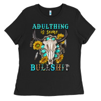 Black adulthing is some bullshit with sanflowers and gamstone  tbw Ladies Tee - texasbilliewilder