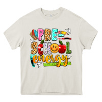 Cream pre school energy Heavy Core Tee - texasbilliewilder