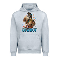 Heather Grey Little Cowboy Midilli Horse kid boy Urban Hoodie - HowdyJamesFarm