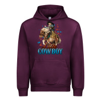Mauve Wine Little Cowboy Midilli Horse kid boy Urban Hoodie - HowdyJamesFarm