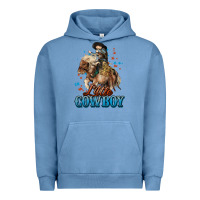 Pigment Pebble Blue Little Cowboy Midilli Horse kid boy Urban Hoodie - HowdyJamesFarm