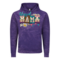 Cloud Purple daisy blessed mama Vintage Hoodie - AdoDesignShop