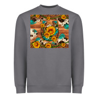 Storm sunflower gemstone leopard cowhide horseshoe Heavyweight Sweatshirt - Artiststas