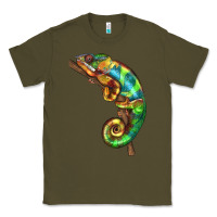 Army Green Chameleon Lizard Illustrations Classic Tee - LillyAllenDesigns