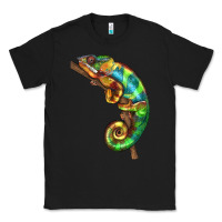 Black Chameleon Lizard Illustrations Classic Tee - LillyAllenDesigns