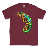 Burgundy Chameleon Lizard Illustrations Classic Tee - LillyAllenDesigns