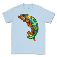 Dusty Blue Chameleon Lizard Illustrations Classic Tee - LillyAllenDesigns