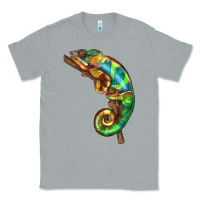 Heather Grey Chameleon Lizard Illustrations Classic Tee - LillyAllenDesigns