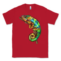 Red Chameleon Lizard Illustrations Classic Tee - LillyAllenDesigns