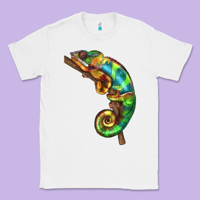 Chameleon Lizard Illustrations Classic Tee Designed By Lillyallendesigns