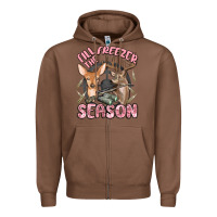 Chestnut fill the freezer season Zipper Hoodie - MaliasSmallBusiness
