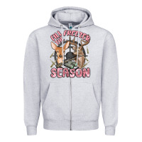 Heather Grey fill the freezer season Zipper Hoodie - MaliasSmallBusiness